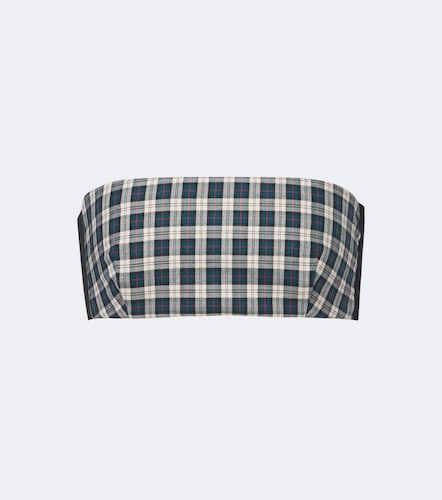 Top bandeau en coton à carreaux - Dries Van Noten - Modalova