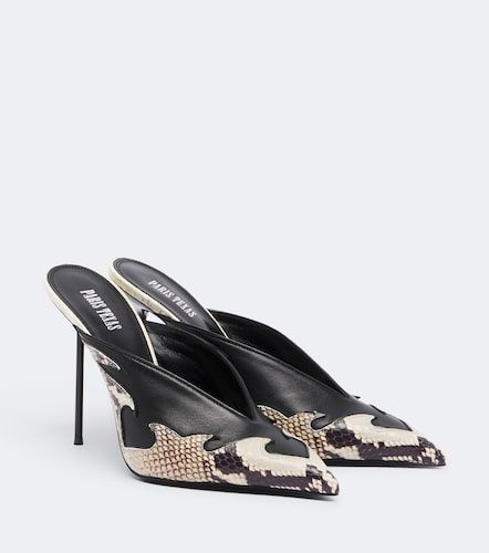 Mules Lidia Queen of Hearts en cuir - Paris Texas - Modalova