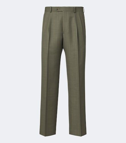 Pantalon droit en laine à rayures - Auralee - Modalova