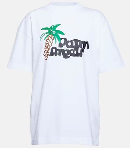 T-shirt imprimé en coton à logo - Palm Angels - Modalova