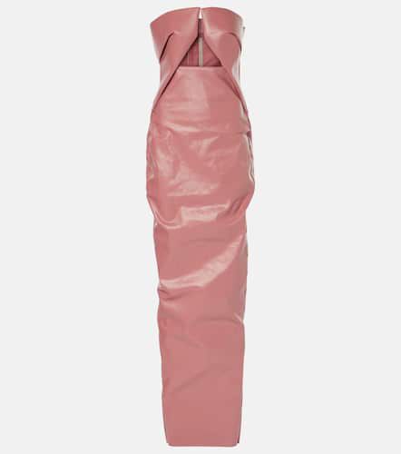 Robe longue Prong en denim enduit - Rick Owens - Modalova