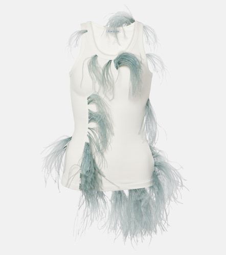 Top en coton mélangé à plumes - Acne Studios - Modalova
