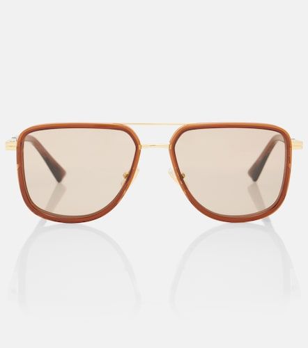 Lunettes de soleil aviateur Metal Combi - Bottega Veneta - Modalova
