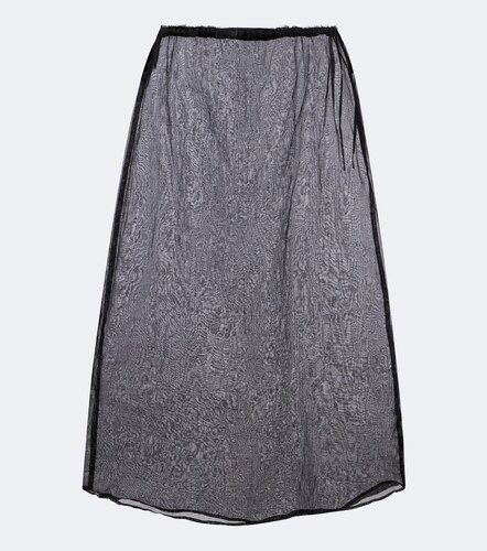 Prada Jupe midi en organza de coton - Prada - Modalova