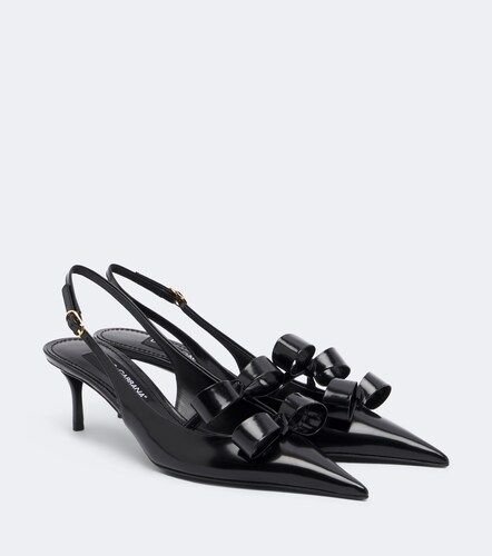 Escarpins slingback en cuir à nœud - Dolce&Gabbana - Modalova