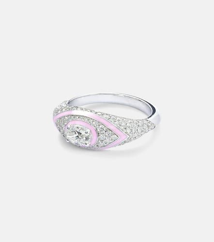 Bague Oval Eye en or blanc 18 ct et diamants - Kamyen - Modalova