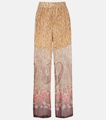 Pantalon ample en soie mélangée - Valentino Garavani - Modalova