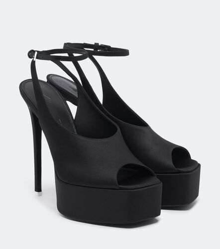 Sandales à plateforme Ornella en satin - The Attico - Modalova