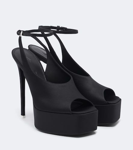 Sandales à plateforme Ornella en satin - The Attico - Modalova