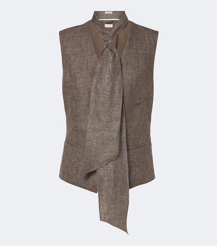 Gilet en lin à foulard - Brunello Cucinelli - Modalova