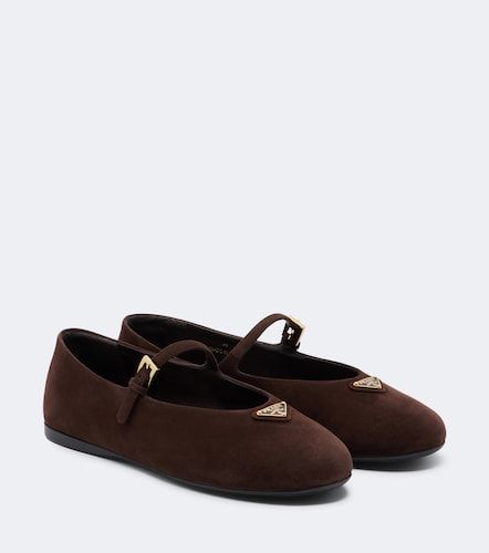Prada Ballerines Mary Jane en daim - Prada - Modalova