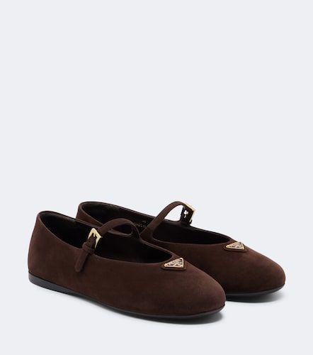 Prada Ballerines Mary Jane en daim - Prada - Modalova