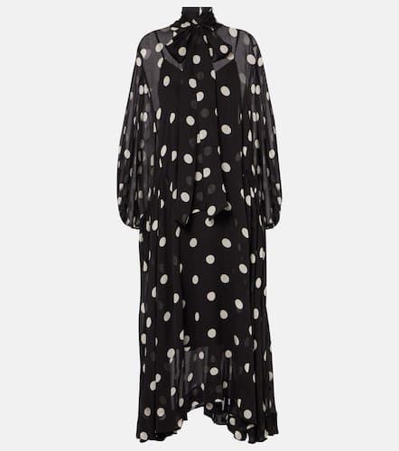 Robe longue Crush Tie Neck Billow à pois - Zimmermann - Modalova