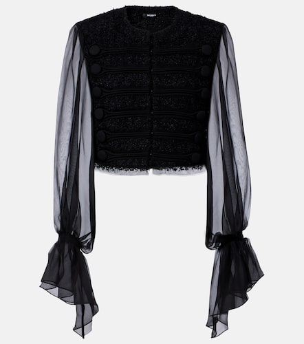 Balmain Veste à finitions en soie - Balmain - Modalova