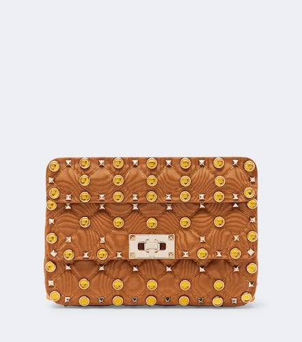 Sac Rockstud Spike Small en moire - Valentino Garavani - Modalova