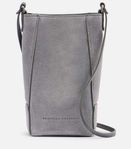 Sac à bandoulière Monili en daim - Brunello Cucinelli - Modalova
