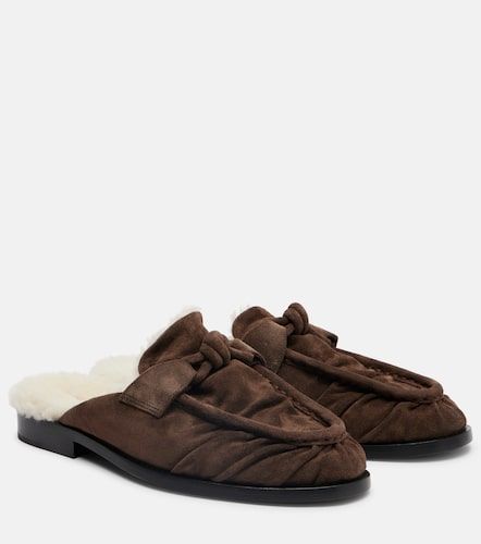 Mules Astaire en daim et shearling - Bottega Veneta - Modalova