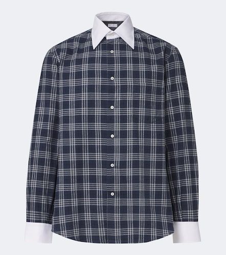 Chemise en coton mélangé à carreaux - Brunello Cucinelli - Modalova