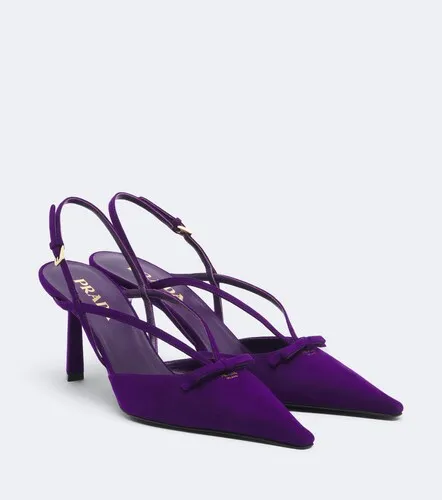 Prada Escarpins slingback en daim - Prada - Modalova