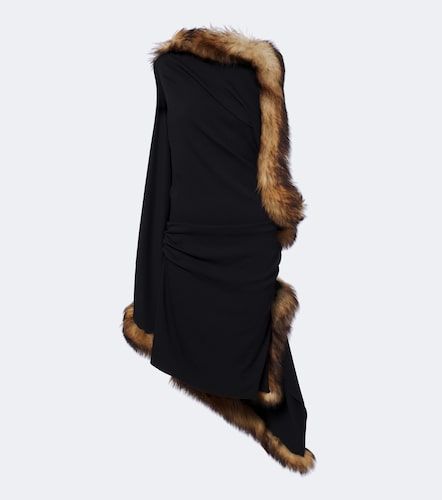 Robe midi à finitions en shearling - Loewe - Modalova