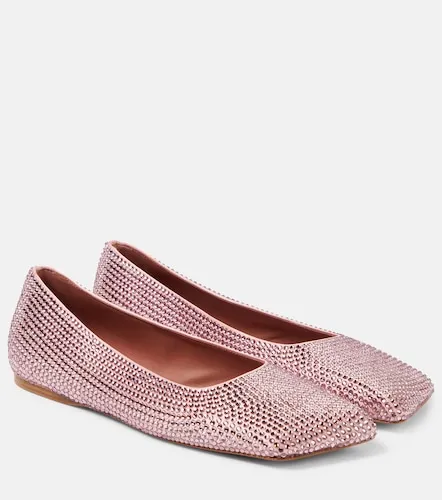 Ballerines Ane en satin à ornements - Amina Muaddi - Modalova