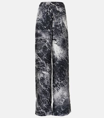 Pantalon ample imprimé en soie - Alexander McQueen - Modalova