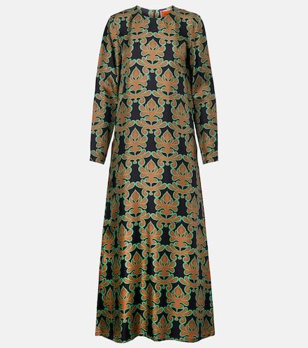 Robe midi Swing en sergé de soie - La DoubleJ - Modalova