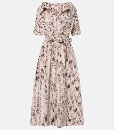 Robe portefeuille Lydia en coton mélangé à fleurs - Altuzarra - Modalova