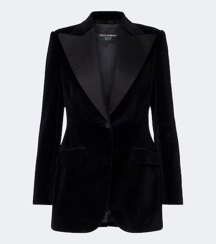 Veste de smoking en coton et soie mélangés - Dolce&Gabbana - Modalova