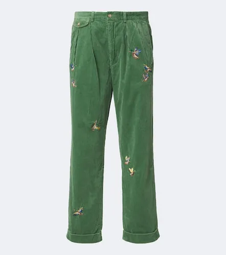 Pantalon droit en coton à broderies - Polo Ralph Lauren - Modalova
