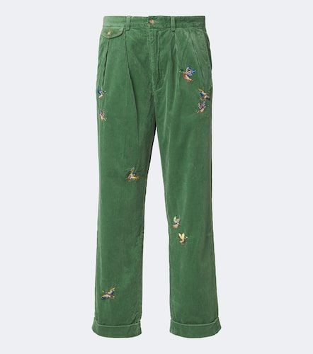 Pantalon droit en coton à broderies - Polo Ralph Lauren - Modalova
