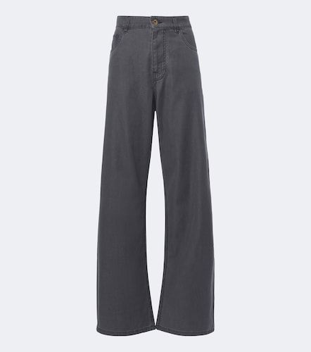 Miu Miu Pantalon ample en chambray - Miu Miu - Modalova