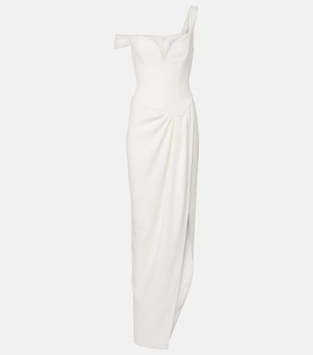 Robe de mariée en crêpe à encolure bardot - Alex Perry - Modalova