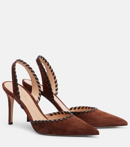 Escarpins slingback en daim et cuir - Gianvito Rossi - Modalova