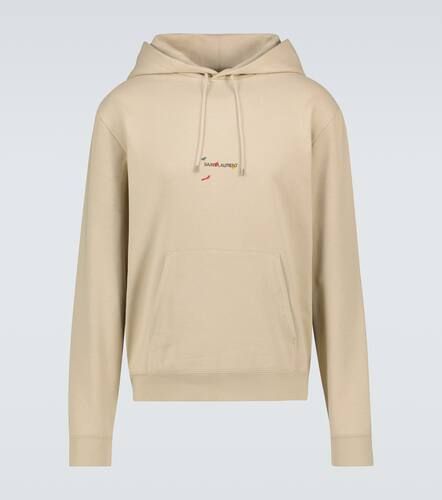 Sweat-shirt à capuche en coton à logo - Saint Laurent - Modalova