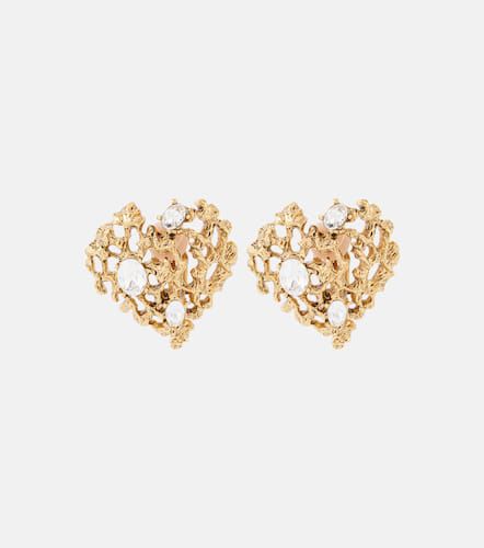 Boucles d'oreilles clip Coral Heart à ornements - Oscar de la Renta - Modalova