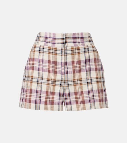 Short Allen en coton mélangé à motif tartan - Veronica Beard - Modalova