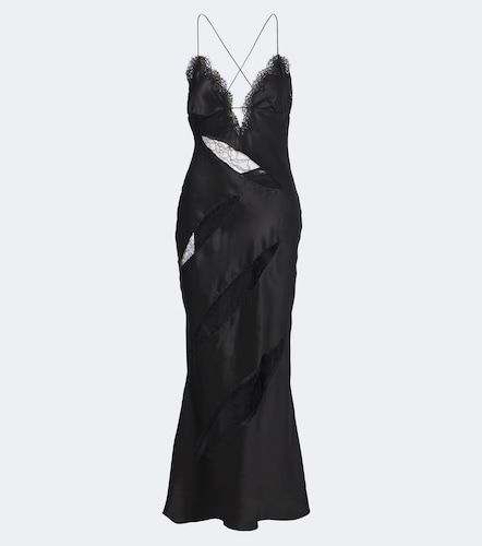 Robe nuisette en satin de soie - Roberto Cavalli - Modalova