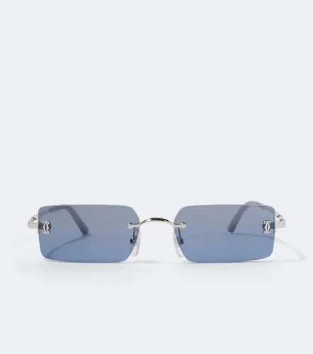 Lunettes de soleil rectangulaires Signature C - Cartier Eyewear Collection - Modalova