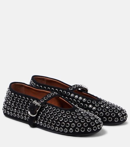 Alaïa Ballerines en daim à cristaux - Alaia - Modalova