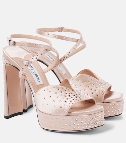 Sandales Karli 125 à plateau en satin - Jimmy Choo - Modalova