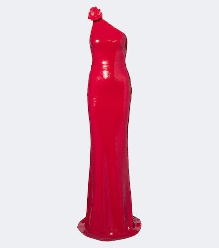 Robe longue asymétrique à sequins - David Koma - Modalova