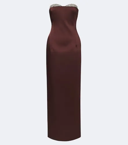 Robe longue bustier en satin à ornements - The New Arrivals Ilkyaz Ozel - Modalova