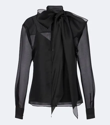 Blouse en soie à col lavallière - Carolina Herrera - Modalova