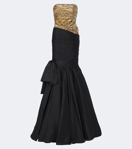 Là Fuori Robe longue bustier Gilded Geo à sequins - La Fuori - Modalova