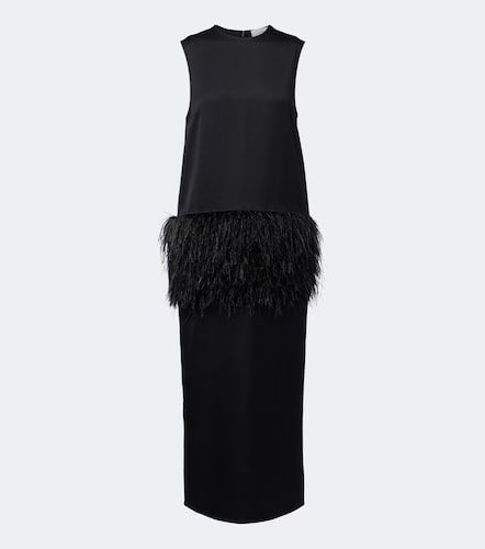 Robe midi Sonia à plumes - Loulou de Saison - Modalova