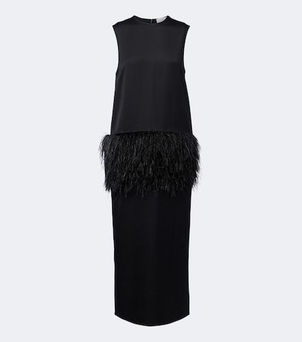 Robe midi Sonia à plumes - Loulou de Saison - Modalova