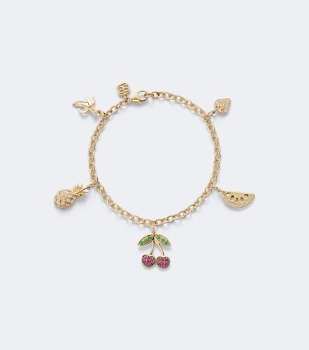 Bracelet en or 14 ct et pierres précieuses - Sydney Evan - Modalova