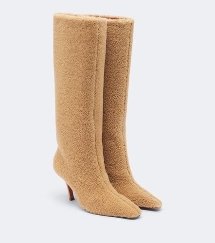 Bottes Mona en shearling - Amina Muaddi - Modalova