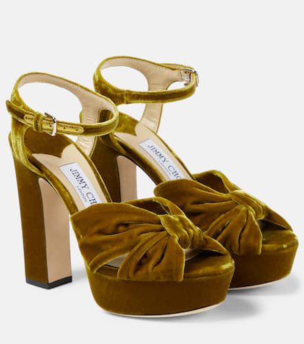 Sandales Heloise 120 en velours - Jimmy Choo - Modalova